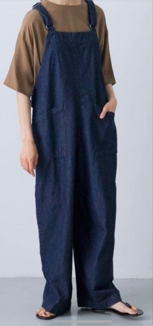 かぐれ　バッククロスサロペット　インディゴ