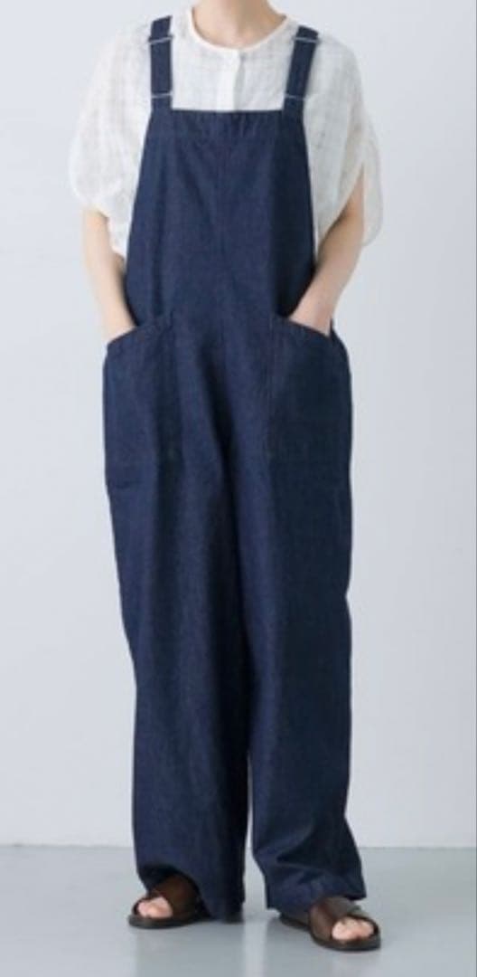 かぐれ　バッククロスサロペット　インディゴ