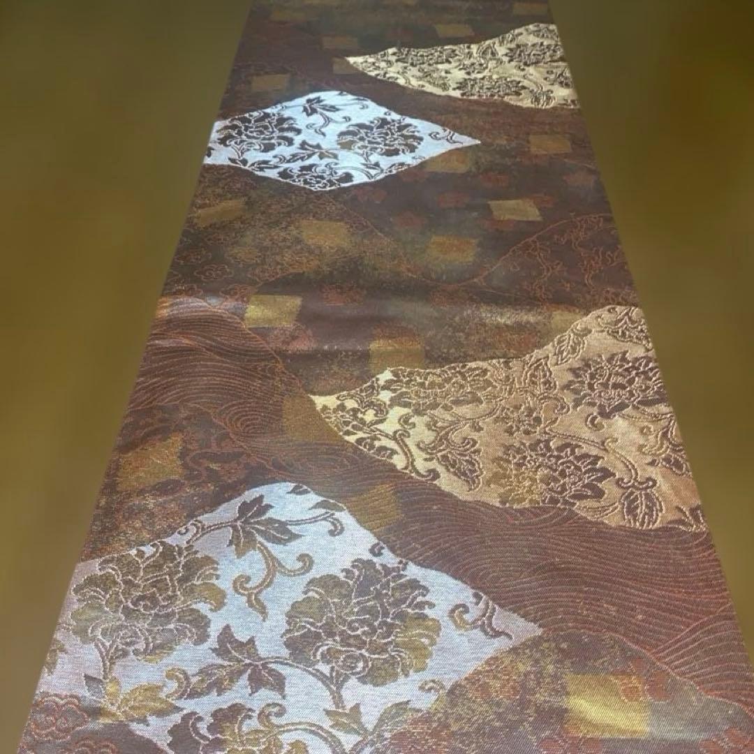 table runner 「更紗夢」　帯リメイク　正絹