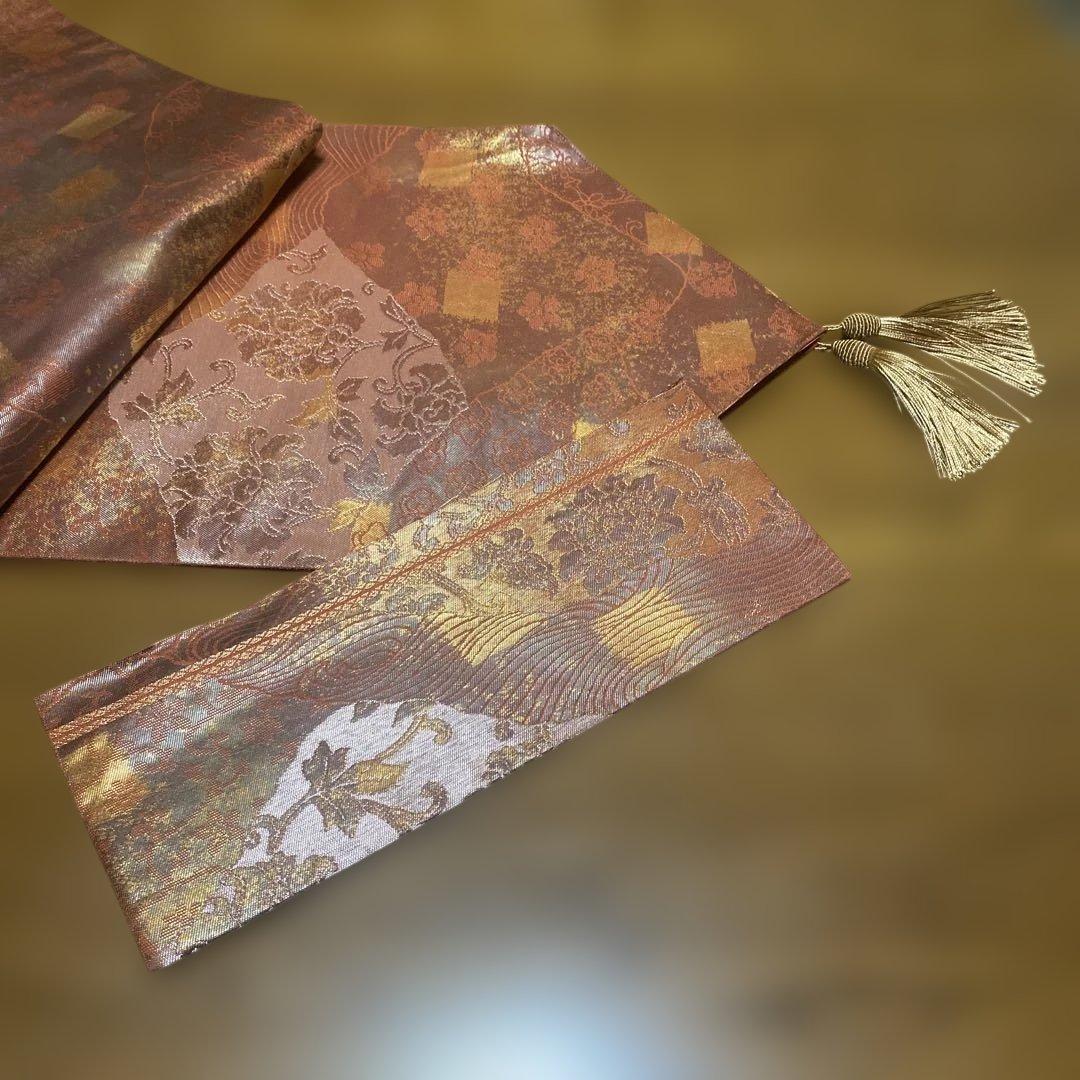 table runner 「更紗夢」　帯リメイク　正絹