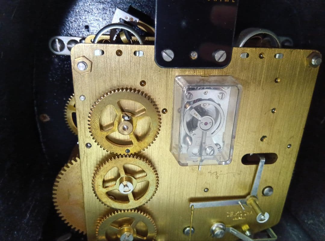 SEIKO セイコー　ゼンマイ式置時計　アンティーク 昭和レトロ　ボンボン時計