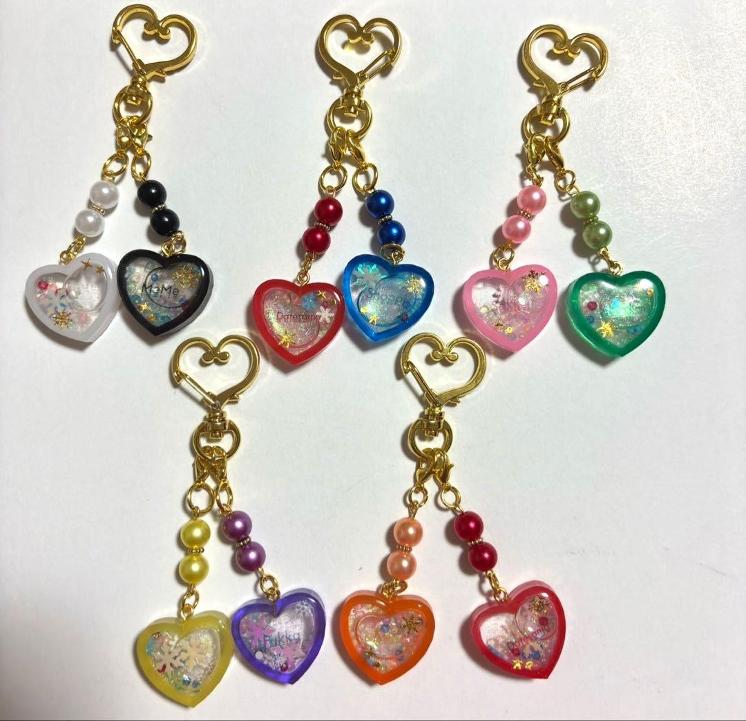 レジンキーホルダー ハートシェイカー コンビ