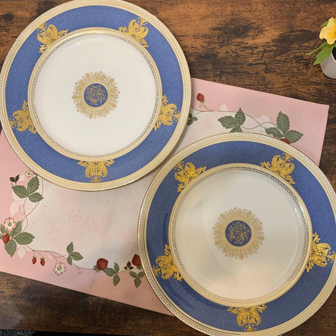 ウェッジウッド コロンビア　パウダーブルー　27cm ディナープレート　4枚