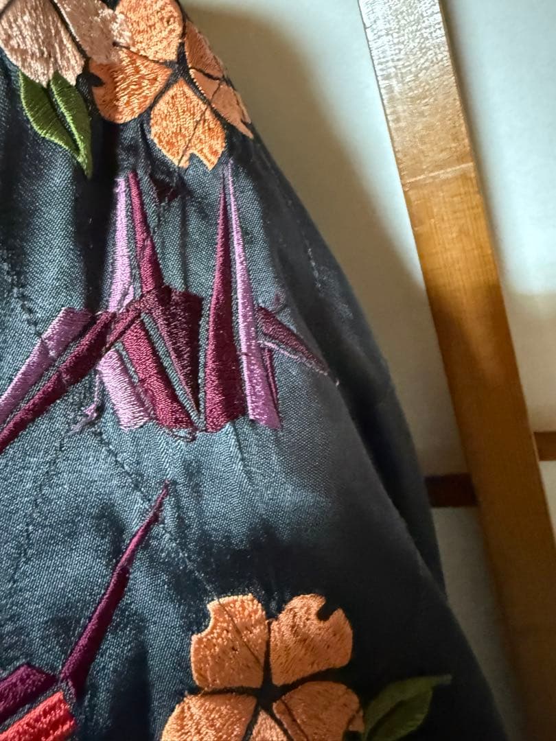 花旅楽団 SCRIPT スクリプト リバーシブルスカジャン 芸者 鶴 Mサイズ