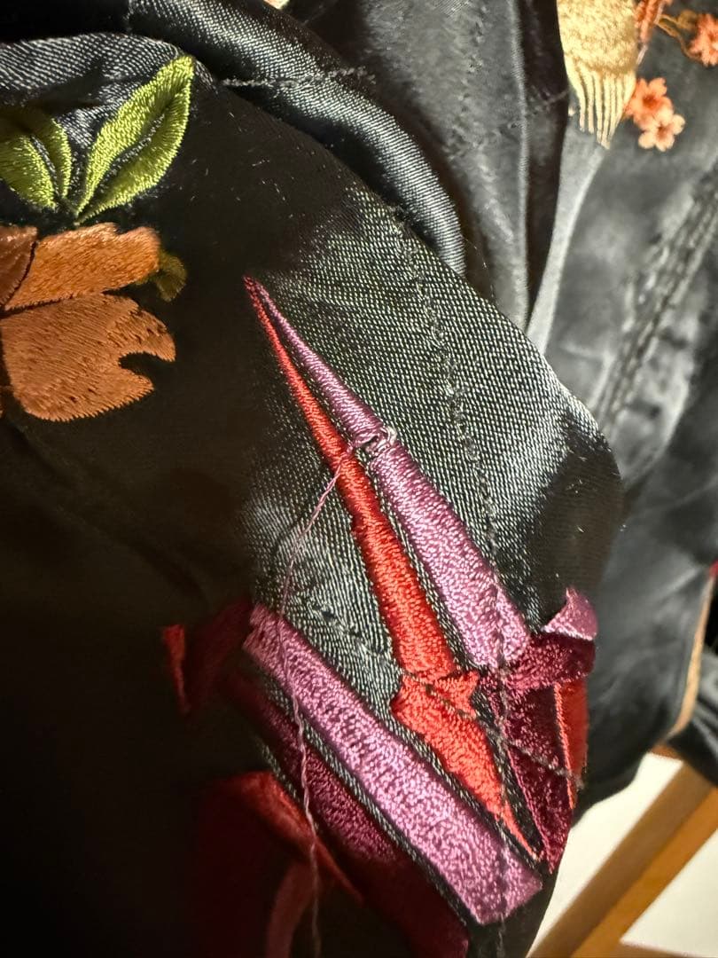 花旅楽団 SCRIPT スクリプト リバーシブルスカジャン 芸者 鶴 Mサイズ