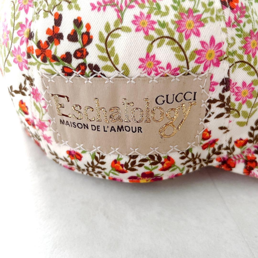 美品✨現行グッチ　フローラル　FLORAL PRINT HATキャップボタニカル