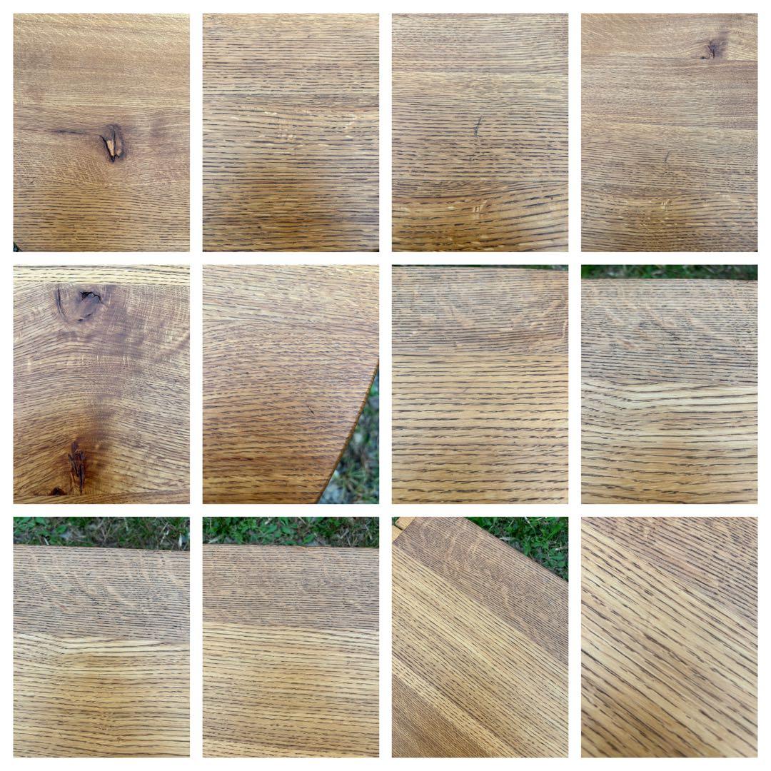 飛騨産業 キツツキ 森のことば オーク無垢材 節入り 半円形リビングローテーブル