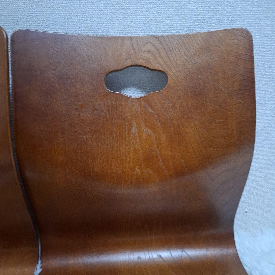 【美品】光製作所 木製座椅子 曲げ座椅子 和座椅子 旅館椅子 6脚セット