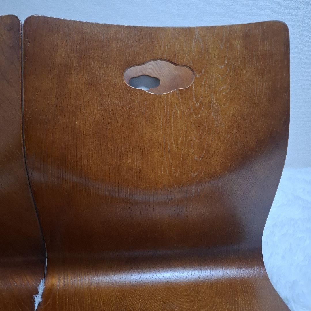 【美品】光製作所 木製座椅子 曲げ座椅子 和座椅子 旅館椅子 6脚セット