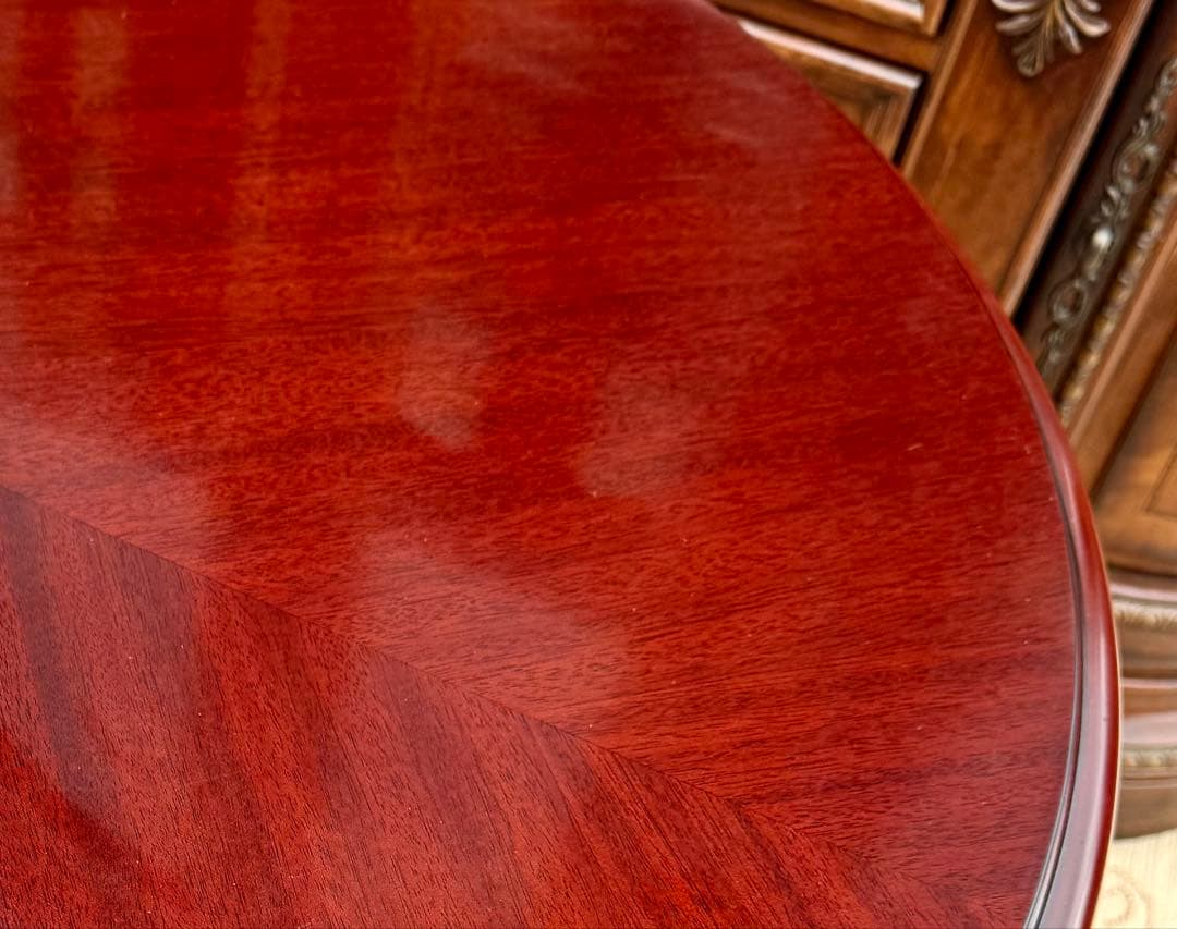 IDC大塚家具 クイーンアン様式 マホガニーダイニングテーブル