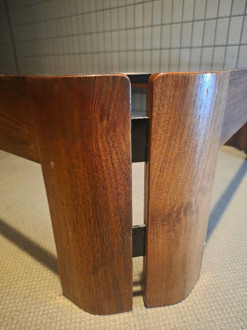 木製ガラスセンターテーブル