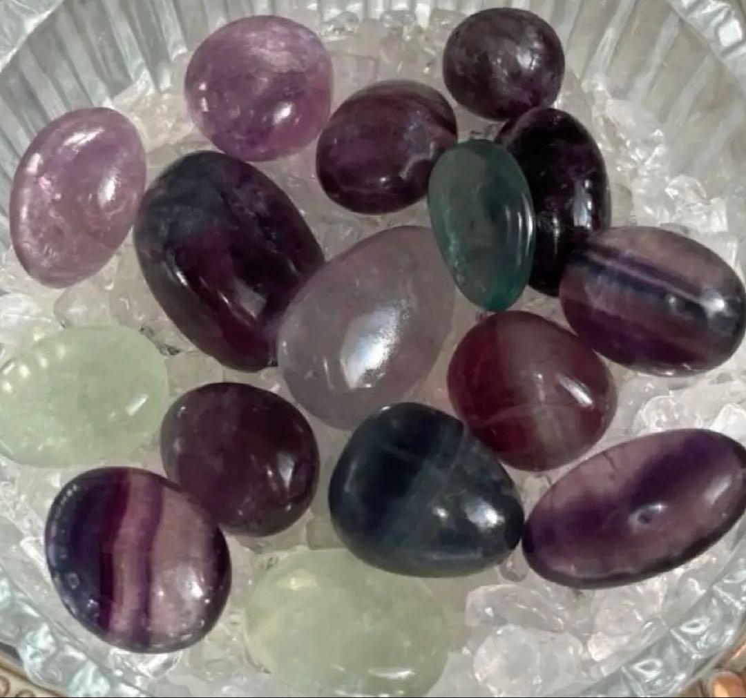 早い者勝ち‼️フローライト 16個タンブル 約154g キャンディー天然石 さざれ