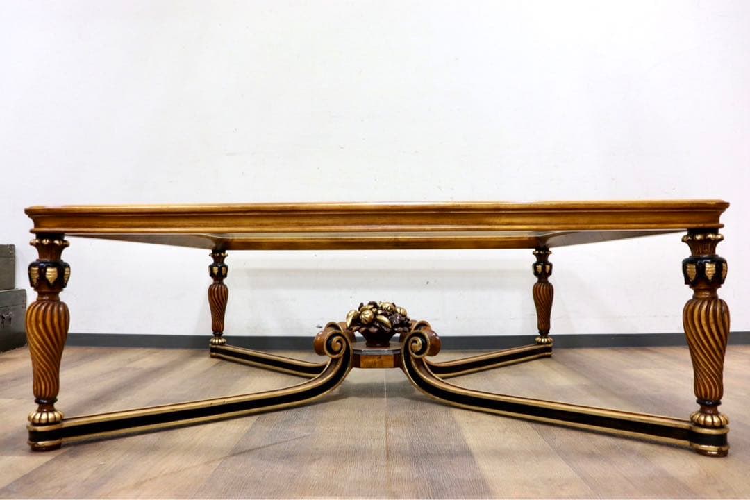 GMHH490○西洋 アンティーク リビングテーブル センターテーブル ガラス