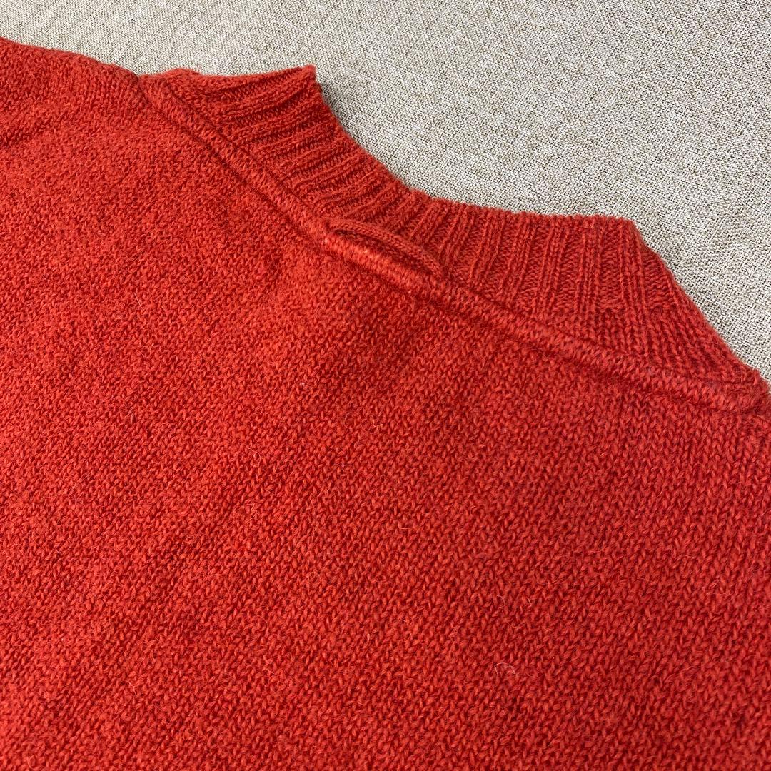 N892＊ SDL 45R レディース ウール ニット セーター 朱色