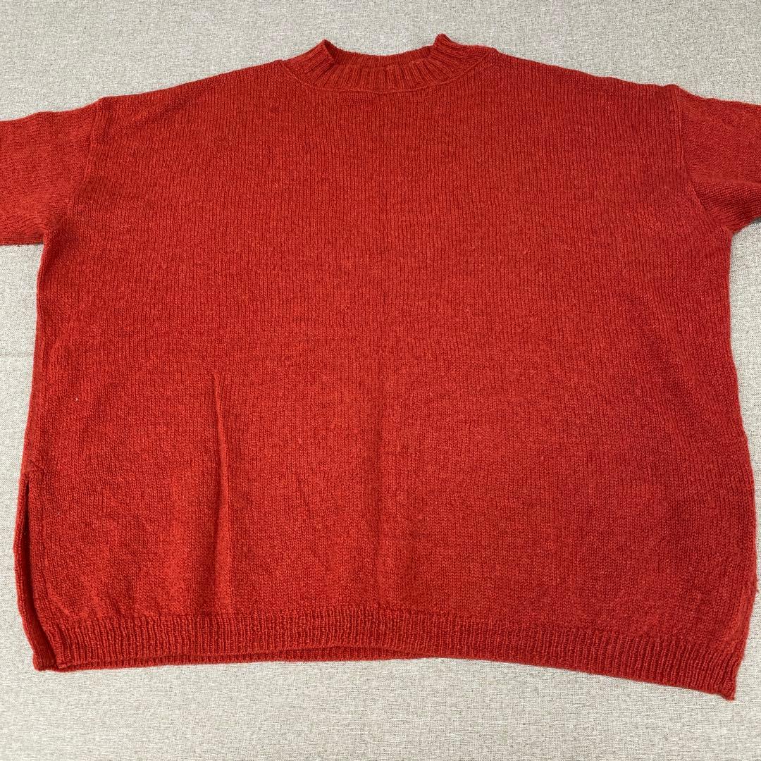 N892＊ SDL 45R レディース ウール ニット セーター 朱色
