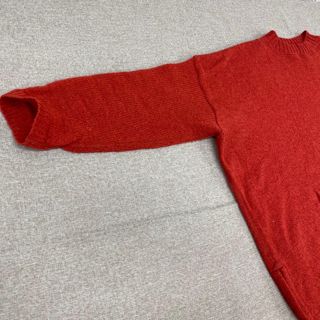 N892＊ SDL 45R レディース ウール ニット セーター 朱色