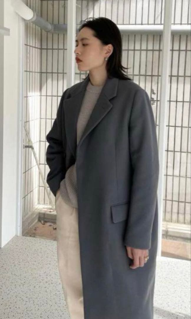 【値下げしました！】AURALEE ダブルクロスライトチェスターフィールドコート