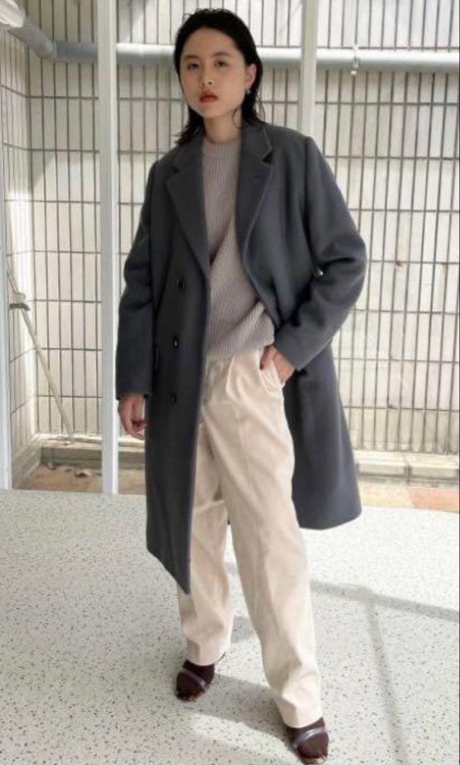 【値下げしました！】AURALEE ダブルクロスライトチェスターフィールドコート