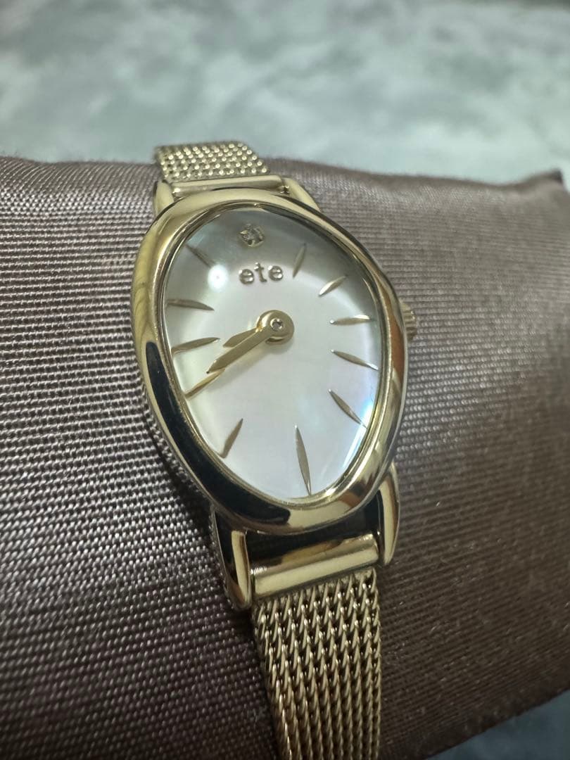 ete ダイヤモンド ジェムフェイス メッシュベルト ウォッチ