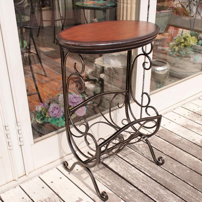 マガジンラックテーブル アイアン サイドテーブル 花台 638-355