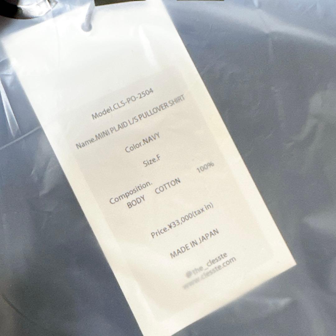 トップス CLESSTE MINI PLAID L/S PULLOVER SHIRT