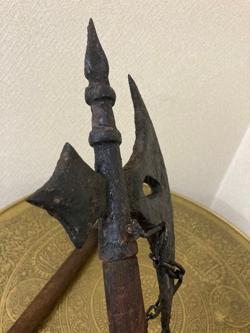 古斧　珍品　古武器　アンティーク　西洋式　ヴァイキング　オールドアックス
