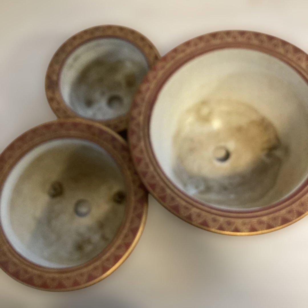 九谷焼　木米 植木鉢3個セット