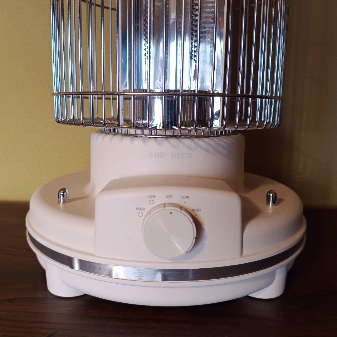 【美品】MODERN DECO レトロカーボン ヒーター ベージュ ストーブ