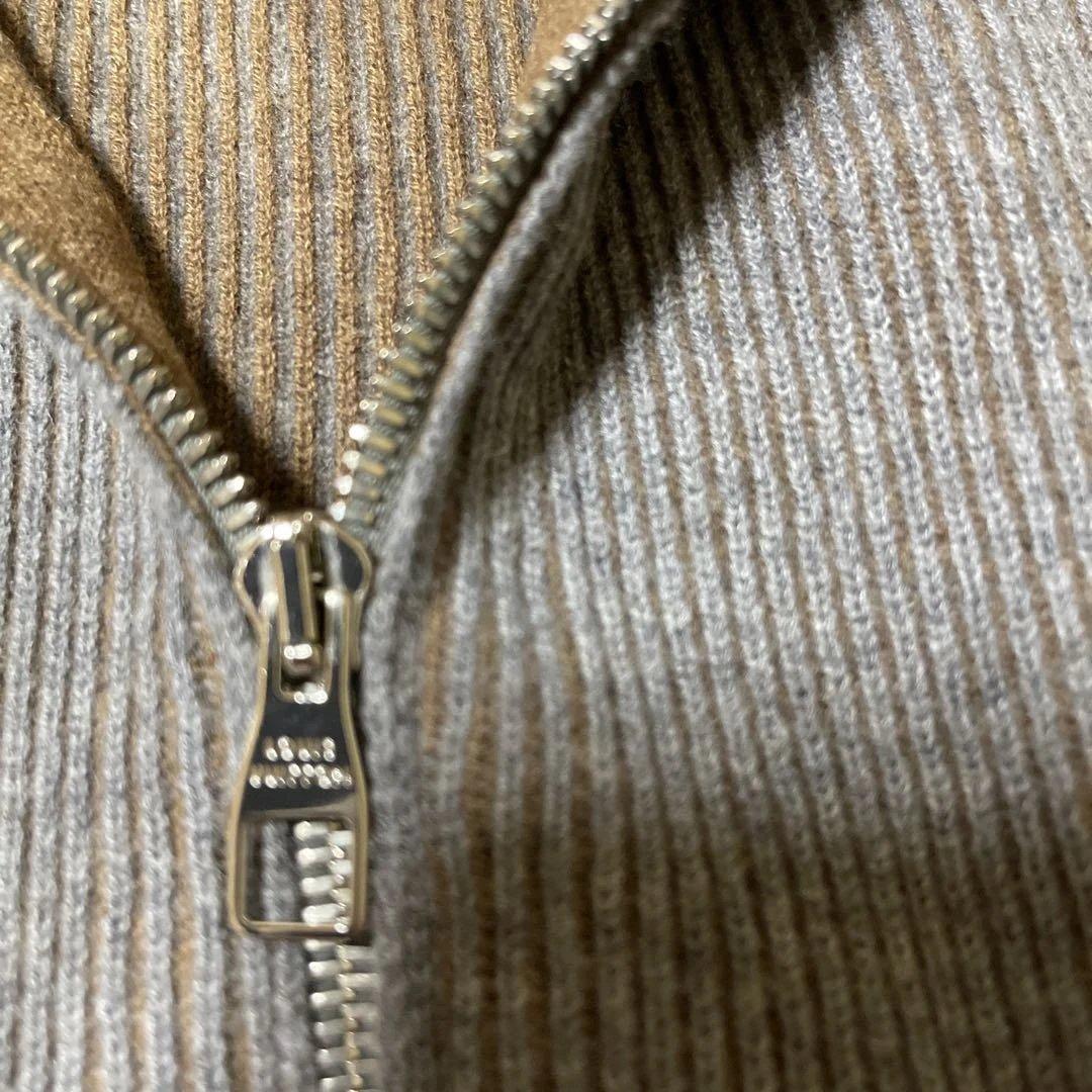 美品LOUIS VUITTON グレー ジップアップカーディガン　メンズL