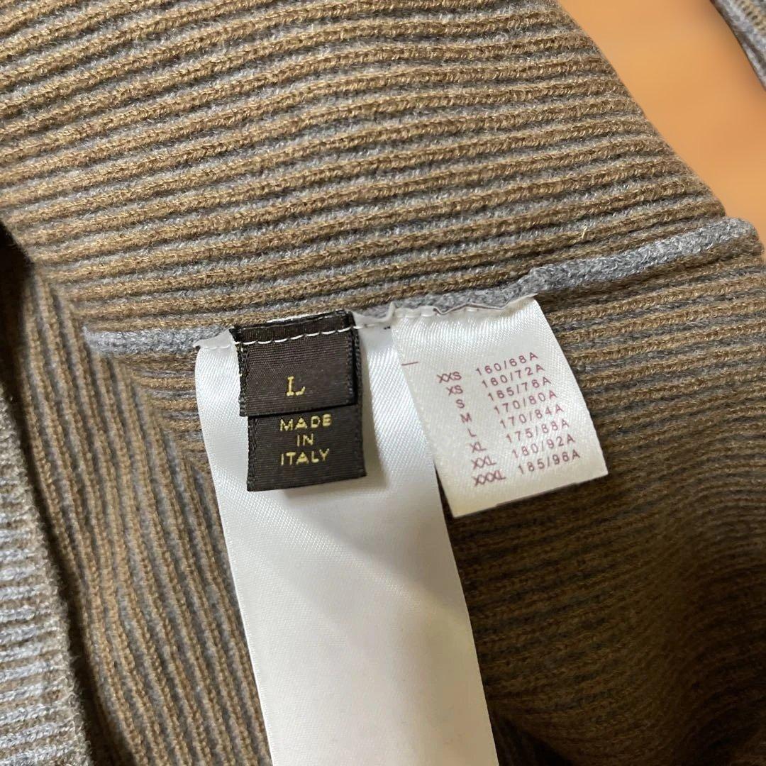 美品LOUIS VUITTON グレー ジップアップカーディガン　メンズL