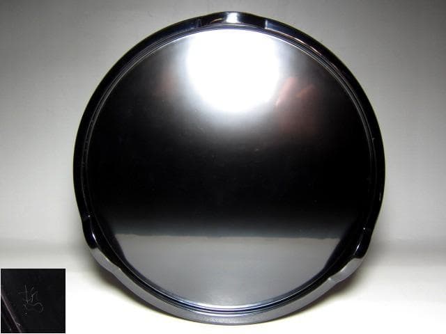 千家十職 中村宗哲 真塗手桶水指 裏千家十四代 淡々斎花押　　　　　v167