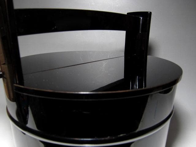 千家十職 中村宗哲 真塗手桶水指 裏千家十四代 淡々斎花押　　　　　v167