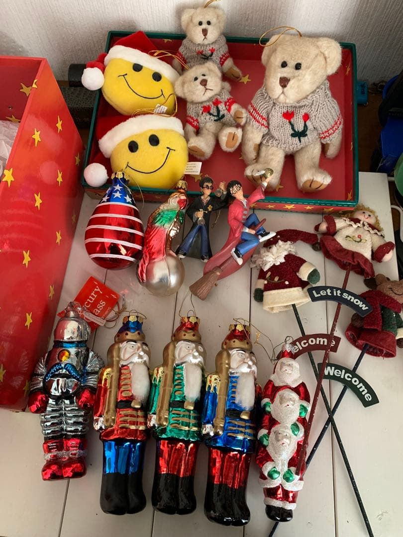 アメリカ　クリスマスオーナメント アメリカンカントリー収納BOX入り　16