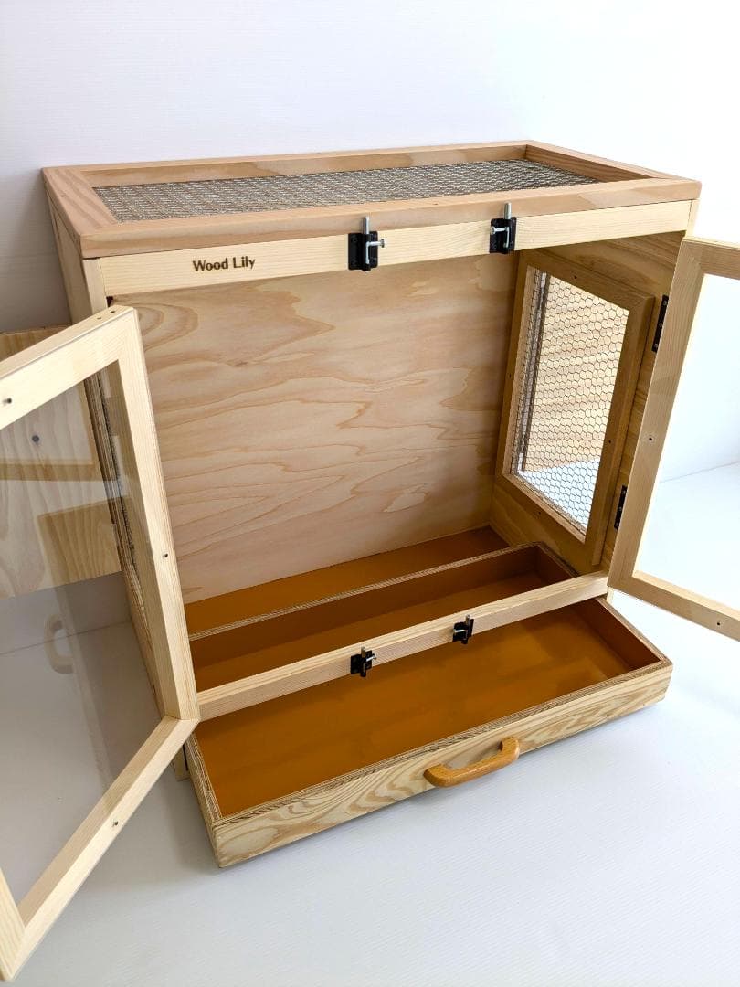 【アウトレット１点限定】鳥類ケージ 側面開閉窓 W598×D300×H600mm