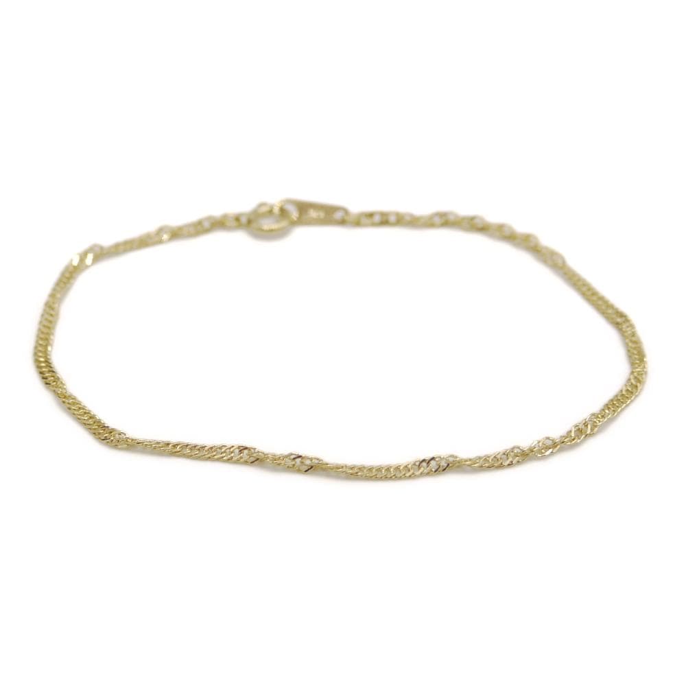 K18 スクリューチェーンブレスレット 18金 Y04970