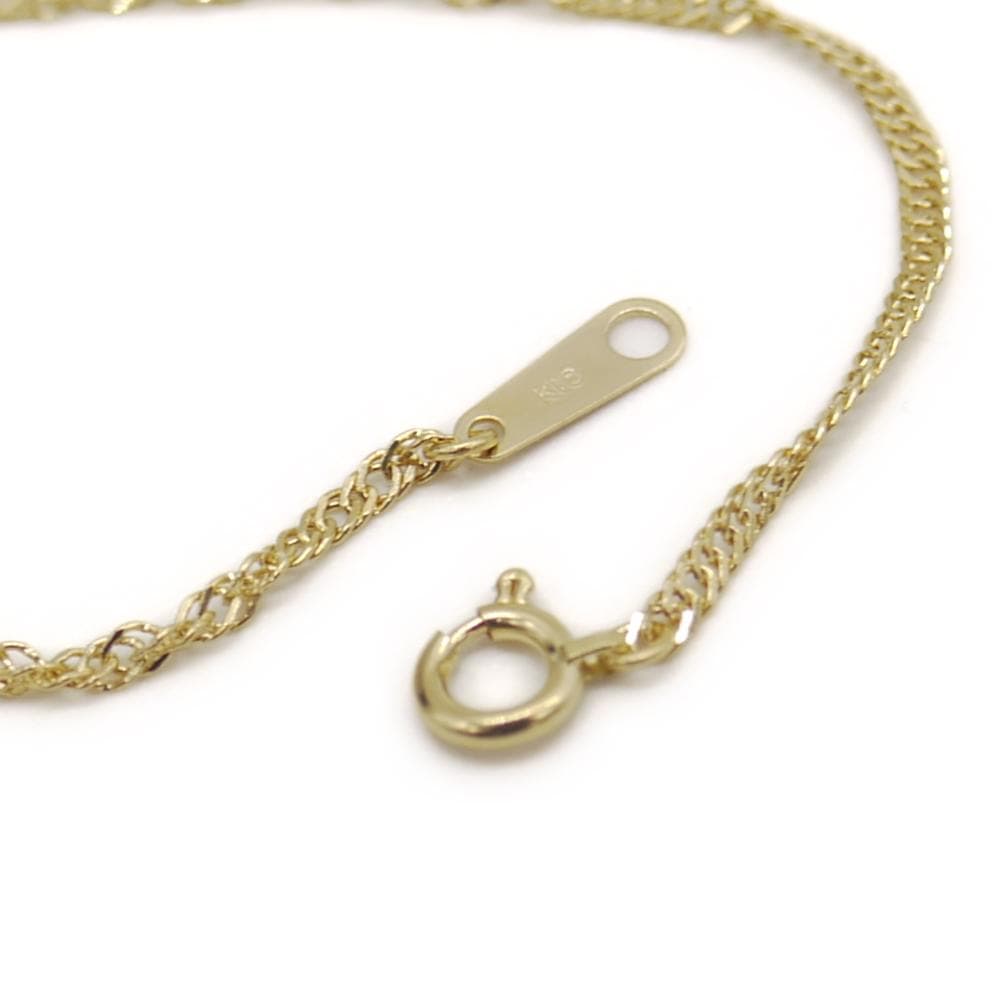 K18 スクリューチェーンブレスレット 18金 Y04970