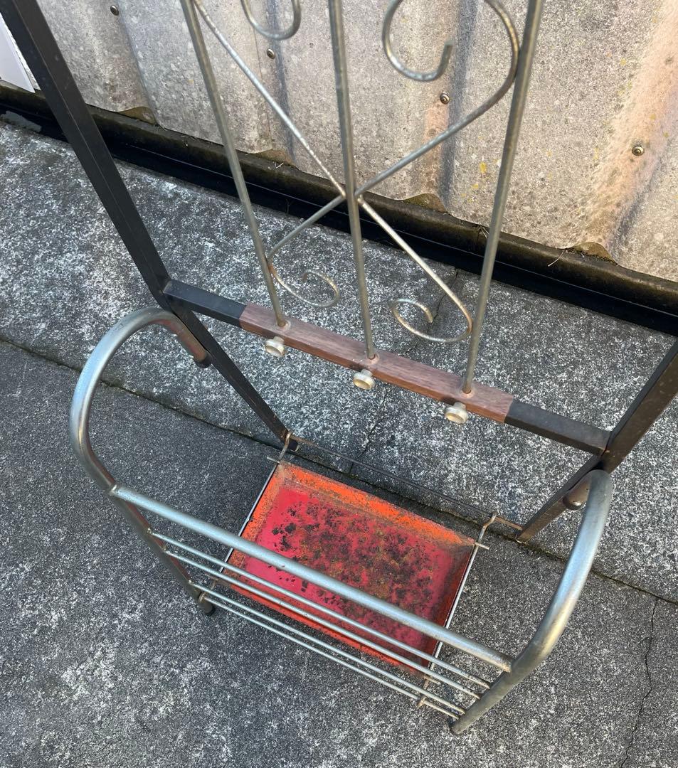 稀少/ビンテージ/インダストリアル/アイアン/コートハンガー/傘立て/ラック