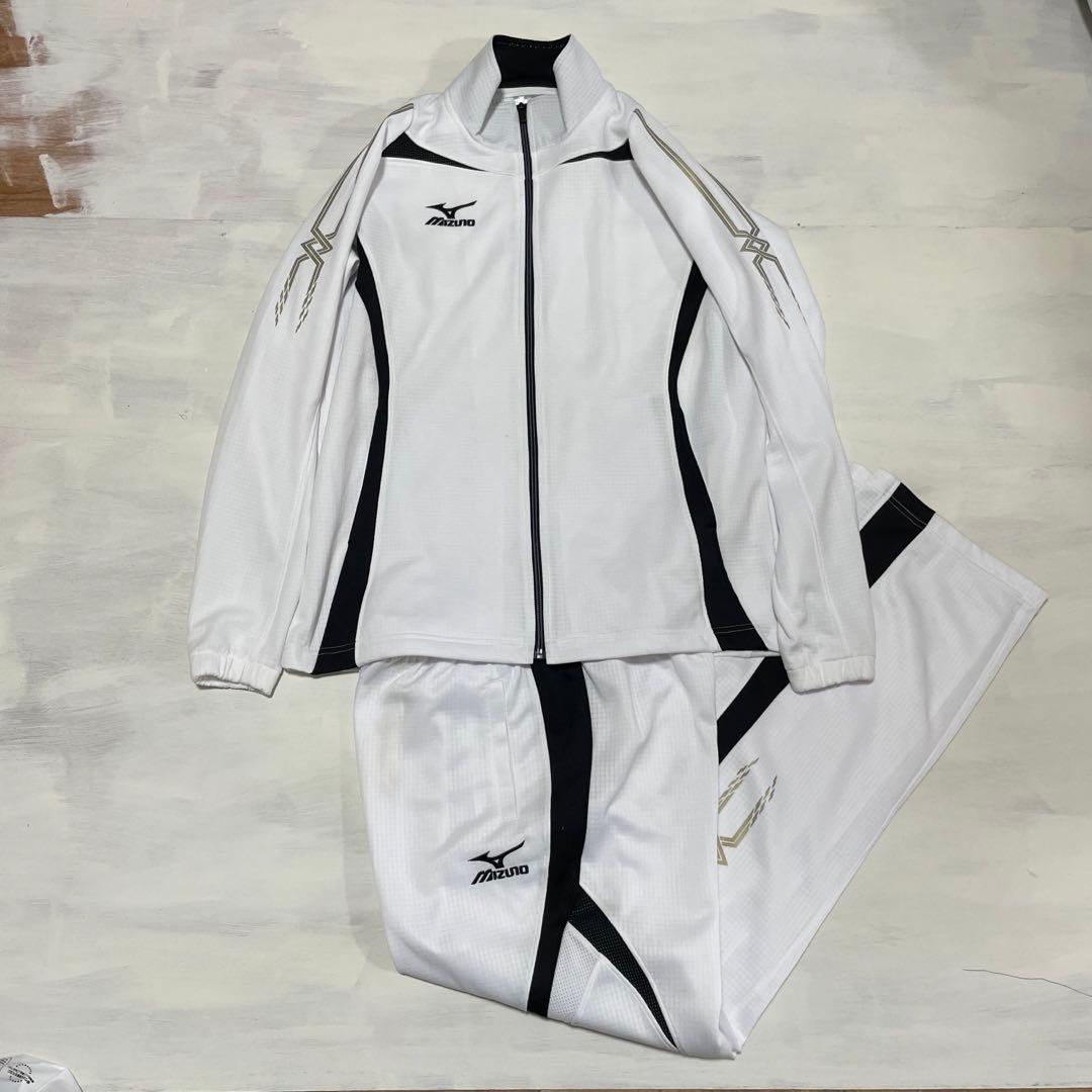 極美品 MIZUNO QUICKDRY PULS ジャージ　セットアップ　白