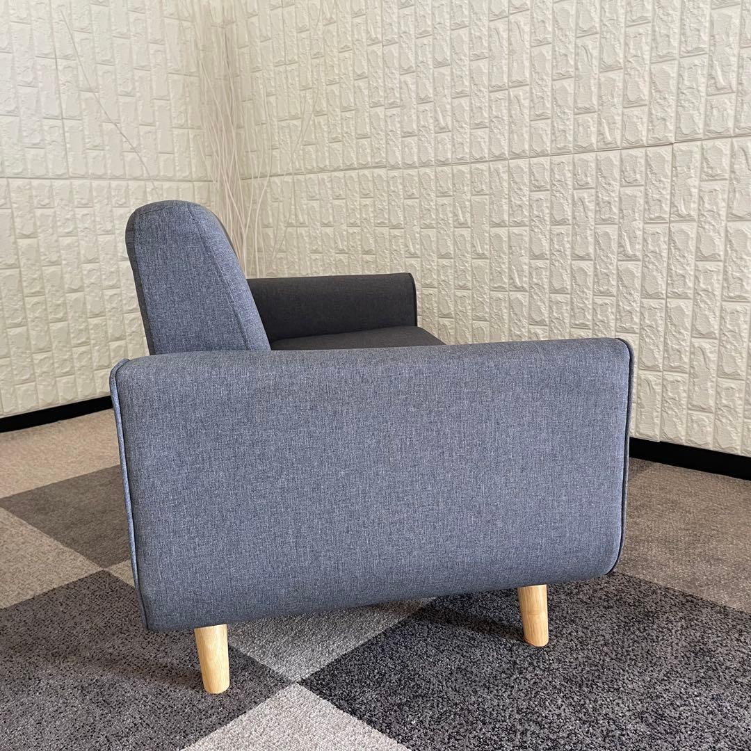 東京23区配送無料✨アイリス　北欧2人掛けソファ　グレー　美品