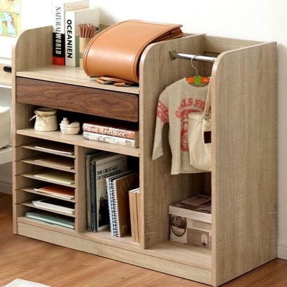 Cacao ランドセルラック おしゃれ 収納 棚 幅93cm ワイド 木製