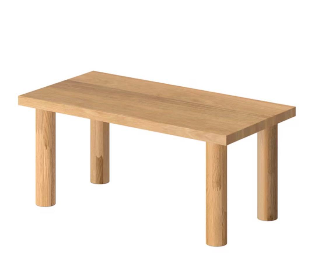 【廃盤】無印良品　オーク材　木製テーブル天板、木製テーブル脚４本組　80×40