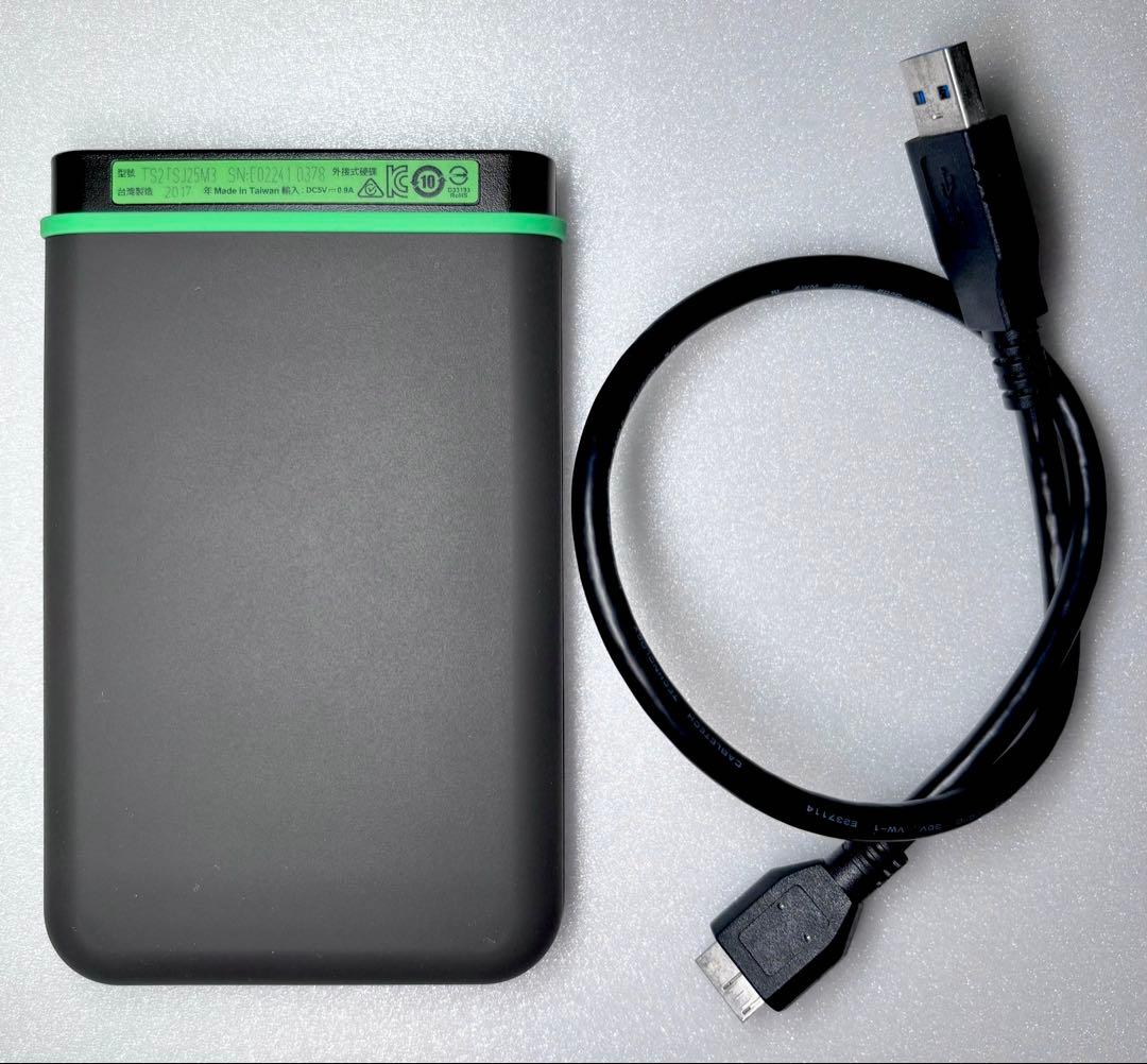 2TB 外付けHDD Transcend TS2TSJ25M3