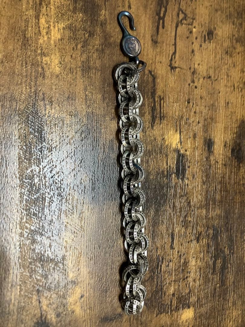 断*中様 クロムハーツ　ダブルリングシルバーブレスレット