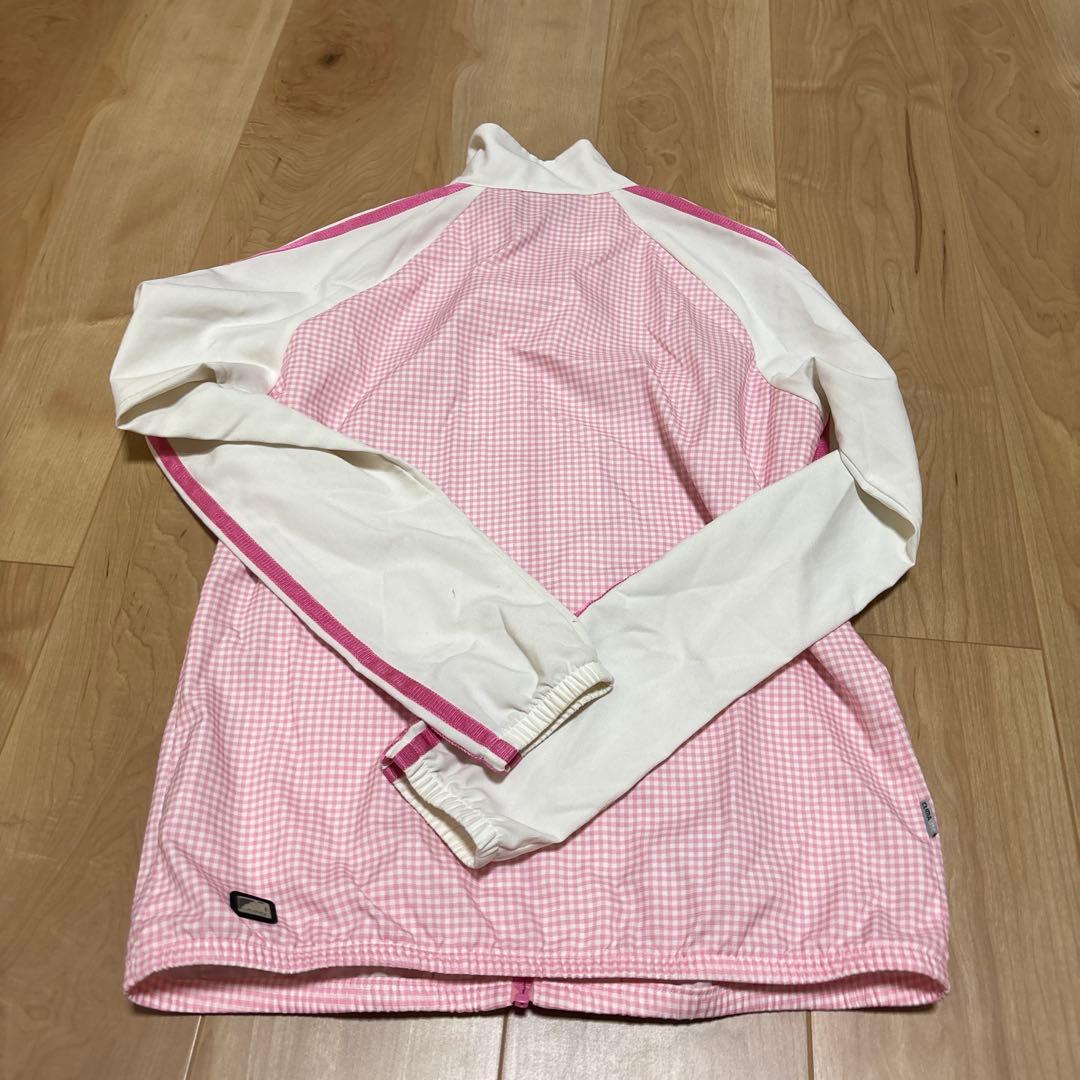 adidas ギンガムチェック CLIMALITE ジップアップジャケット