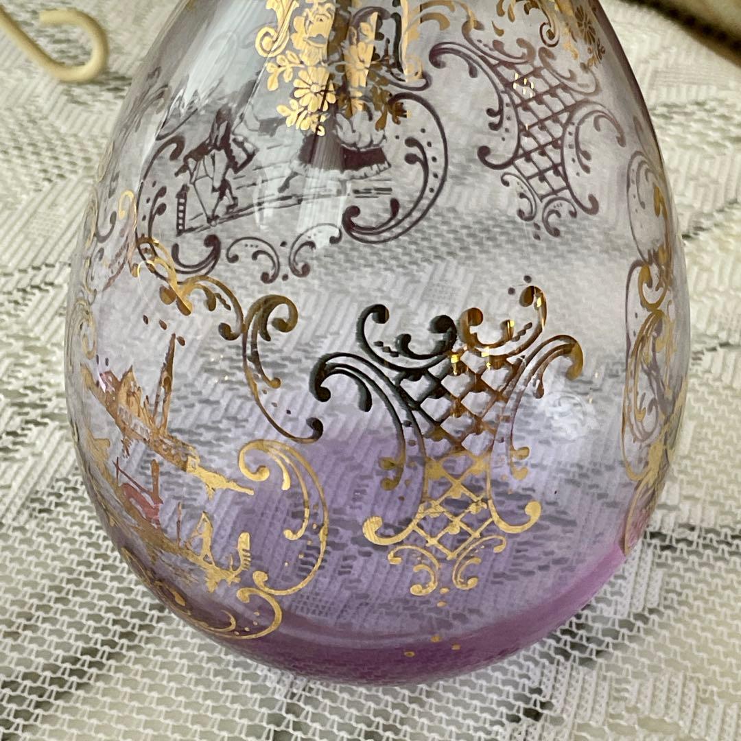 r207 チェコ ボヘミアガラス デキャンタ・グラス6点セット