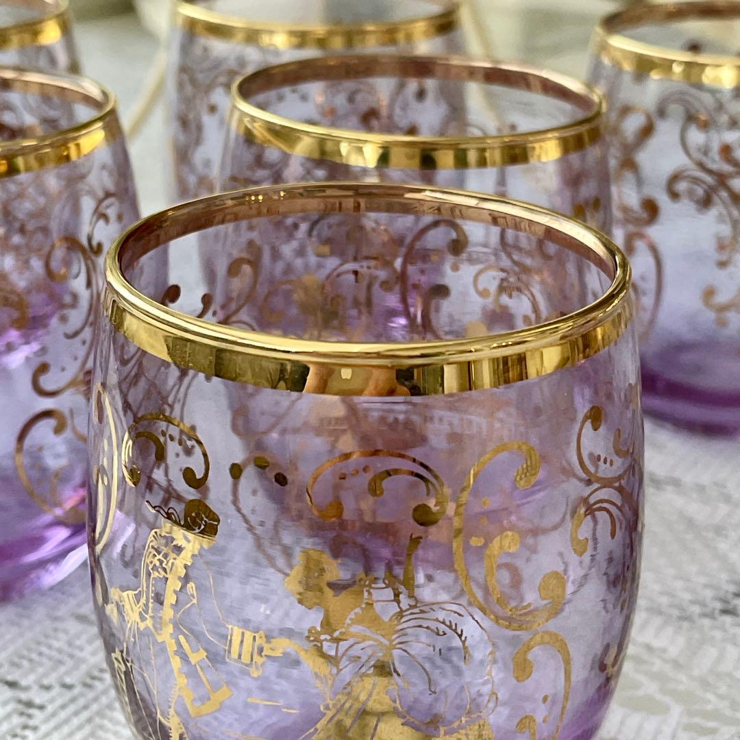 r207 チェコ ボヘミアガラス デキャンタ・グラス6点セット