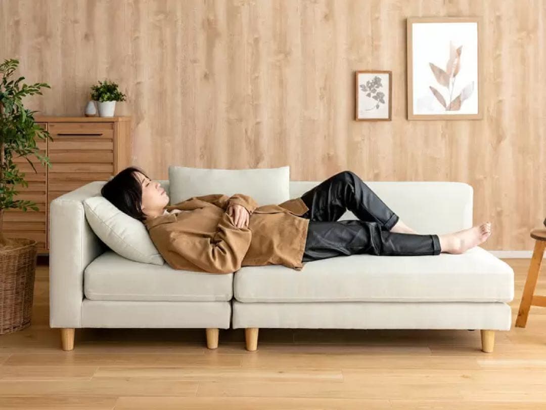 未開封 ソファ 3人掛け おしゃれ コーナーソファー ローデザイン ベージュ