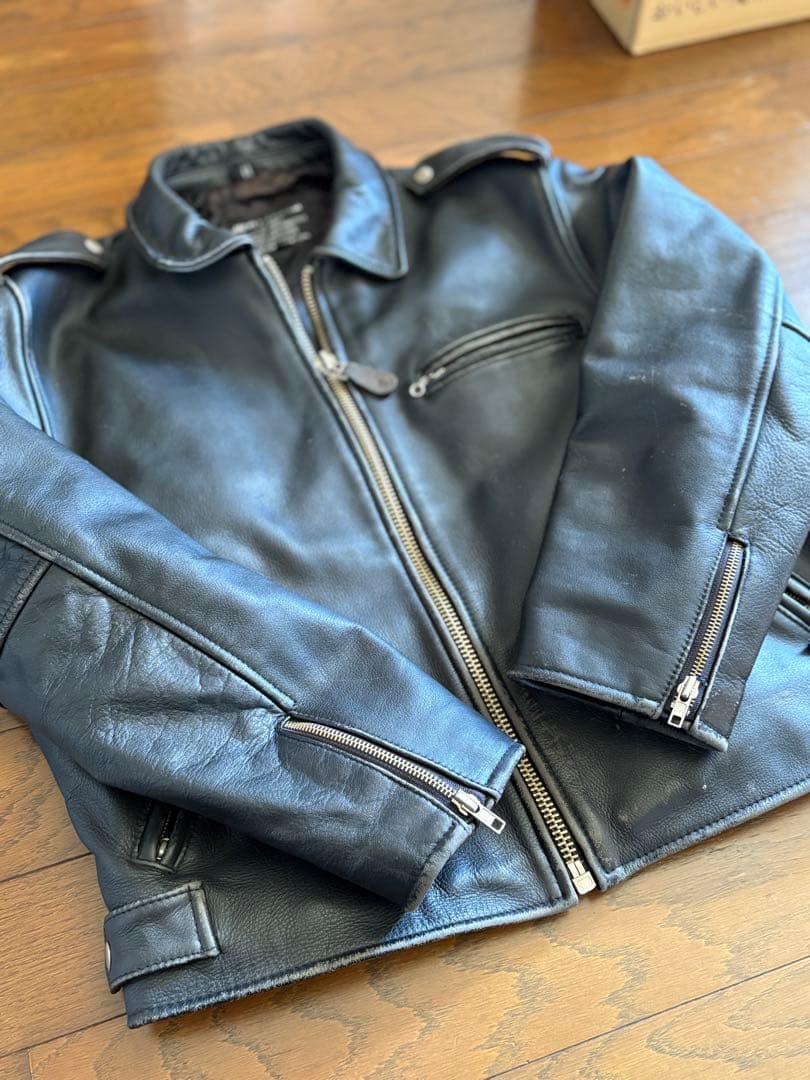 US NAVY.Spec 8816ブラックレザーライダージャケット