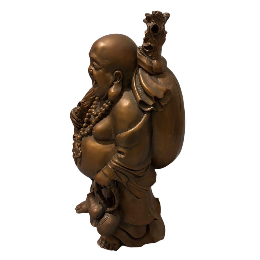 【美品】七福神 財運を呼ぶ布袋尊 大型 重厚像 商売繁盛 縁起物 守り神クラス