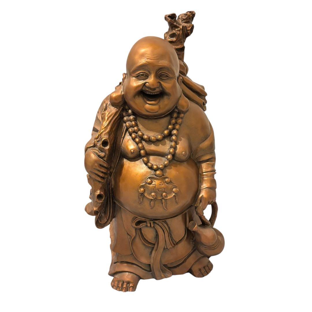 【美品】七福神 財運を呼ぶ布袋尊 大型 重厚像 商売繁盛 縁起物 守り神クラス